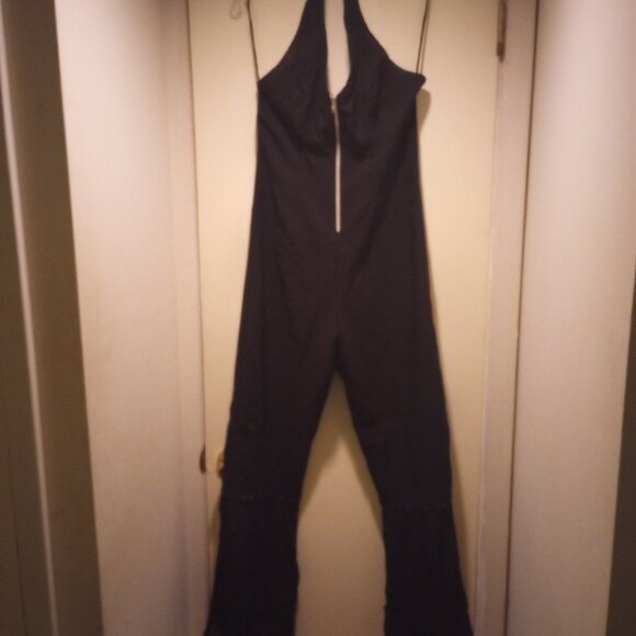 Rag brand vintage blk halter jumpsuit M pre owned! - Picture 6 of 14